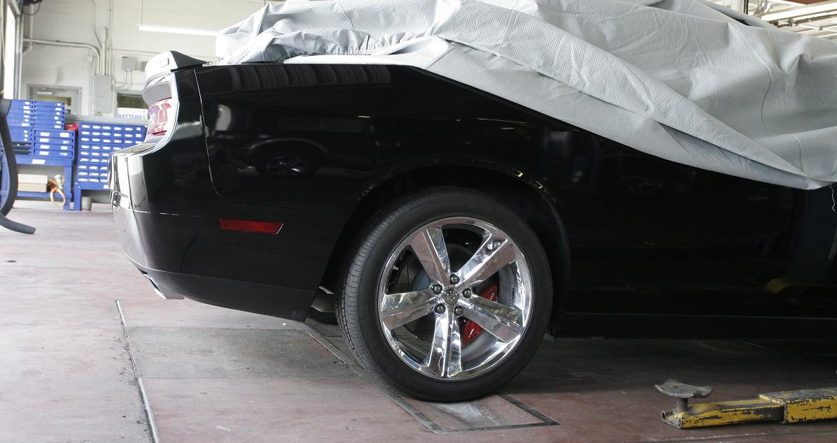 New Dodge Challenger Wheels BEFORE Metal Polishing Service