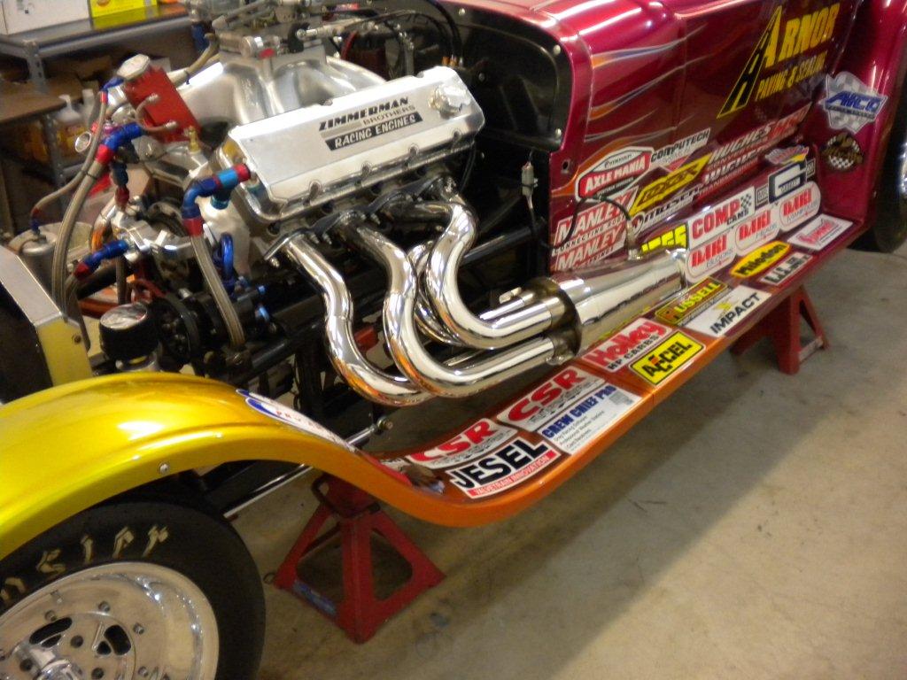 Martin Motorsports V8 Custom Headers AFTER Chrome - Like Metal Polishing and Buffing Services