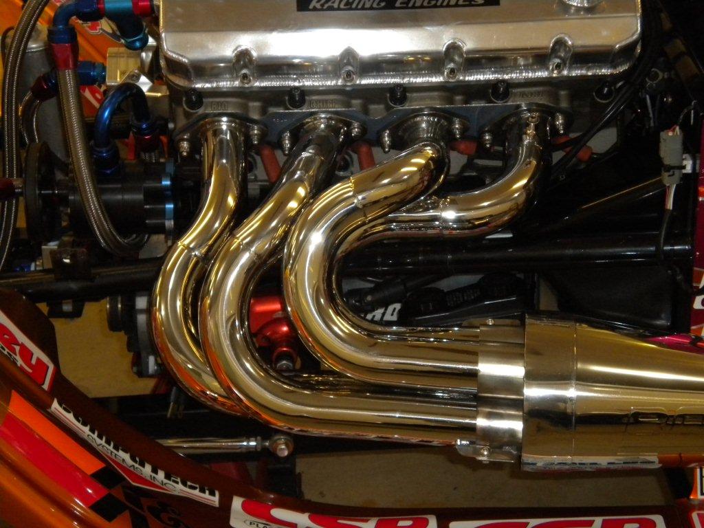 Martin Motorsports V8 Custom Headers AFTER Chrome - Like Metal Polishing and Buffing Services