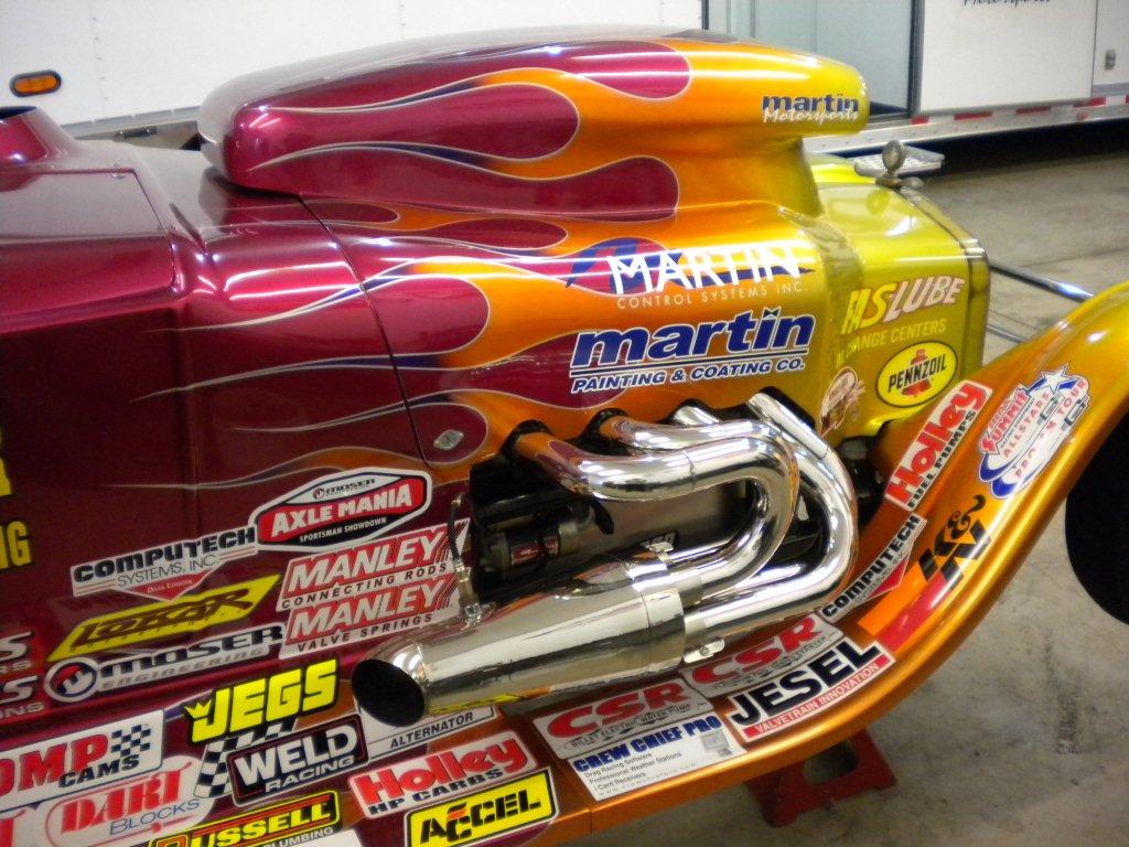 Martin Motorsports V8 Custom Headers AFTER Chrome - Like Metal Polishing and Buffing Services