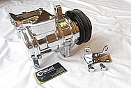 Ford Mustang Aluminum V8 AC Compressor AFTER Chrome-Like Metal Polishing and Buffing Services