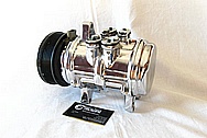 Ford Mustang V8 AC Compressor AFTER Chrome-Like Metal Polishing and Buffing Services / Restoration Services