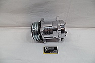 Aluminum V8 Engine AC Compressor AFTER Chrome-Like Metal Polishing and Buffing Services / Restoration Services