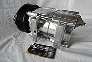 2002 Ford F-250 Aluminum AC Compressor AFTER Custom Metal Satin Finish Polishing Services