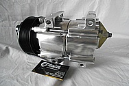 2002 Ford F-250 Aluminum AC Compressor AFTER Custom Metal Satin Finish Polishing Services