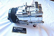 Large V8 AC Compressor AFTER Chrome-Like Metal Polishing and Buffing Services