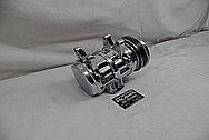 Aluminum AC Compressor AFTER Chrome-Like Metal Polishing - Aluminum Polishing Services