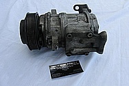 Ford Mustang Aluminum V8 AC Compressor BEFORE Chrome-Like Metal Polishing and Buffing Services
