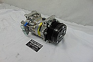 2003 Chevy S10 4.3L V6 Aluminum AC Compressor BEFORE Chrome-Like Metal Polishing - Aluminum Polishing Services