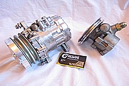 1967 Chevy Camaro V8 Aluminum AC Compressor BEFORE Chrome-Like Metal Polishing and Buffing Services