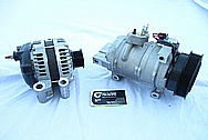 Dodge Hemi 6.1L Engine AC Compressor BEFORE Chrome-Like Metal Polishing and Buffing Services