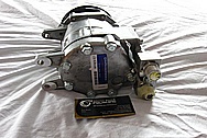 Ford Mustang Aluminum V8 AC Compressor BEFORE Chrome-Like Metal Polishing and Buffing Services