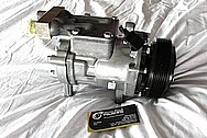 Ford Mustang Aluminum V8 AC Compressor BEFORE Chrome-Like Metal Polishing and Buffing Services