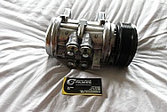 Ford Mustang V8 AC Compressor BEFORE Chrome-Like Metal Polishing and Buffing Services / Restoration Services