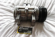 Ford Mustang V8 AC Compressor BEFORE Chrome-Like Metal Polishing and Buffing Services / Restoration Services