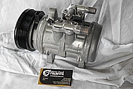 Aluminum AC Compressor BEFORE Chrome-Like Metal Polishing and Buffing Services / Restoration Services