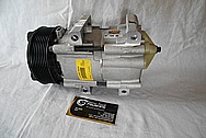 2002 Ford F-250 Aluminum AC Compressor BEFORE Custom Metal Satin Finish Polishing Services