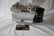 2002 Ford F-250 Aluminum AC Compressor BEFORE Custom Metal Satin Finish Polishing Services