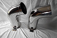 2014 Air Tractor Airplane Engine Stainless Steel Exhaust Pipes AFTER Chrome-Like Metal Polishing and Buffing Services / Restoration Services