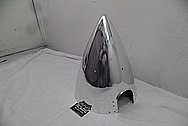 Aluminum Aircraft Spinner AFTER Chrome-Like Metal Polishing - Aluminum Polishing Services - Aircraft Polishing Services 