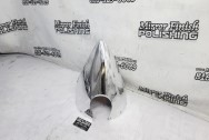 Aluminum Airplane Spinner AFTER Chrome-Like Metal Polishing and Buffing Services / Restoration Services - Plus Custom Dent Services - Aluminum Polishing - Airplane Parts Polishing