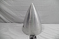 Aluminum Aircraft Spinner BEFORE Chrome-Like Metal Polishing and Buffing Services / Restoration Services