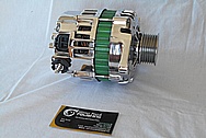 Aluminum V8 Engine Alternator AFTER Chrome-Like Metal Polishing and Buffing Services / Restoration Services 