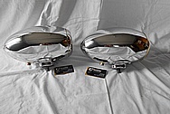 E&J Type 20 Aluminum Head Light Housing AFTER Chrome-Like Metal Polishing and Buffing Services / Restoration Services 