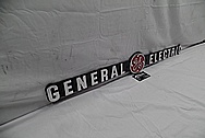 General Electric GE Aluminum Sign AFTER Chrome-Like Metal Polishing and Buffing Services / Restoration Services Plus Custom Painting Services