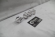 Aluminum Automotive Control Knobs AFTER Chrome-Like Metal Polishing and Buffing Services - Aluminum Polishing