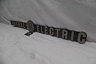 General Electric GE Aluminum Sign BEFORE Chrome-Like Metal Polishing and Buffing Services / Restoration Services Plus Custom Painting Services
