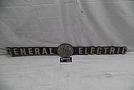 General Electric GE Aluminum Sign BEFORE Chrome-Like Metal Polishing and Buffing Services / Restoration Services Plus Custom Painting Services