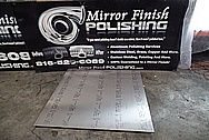 Aluminum Sheet Polishing BEFORE Chrome-Like Metal Polishing and Buffing Services - Aluminum Polishing
