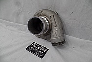 Garrett Aluminum Turbo Housing BEFORE Chrome-Like Metal Polishing and Buffing Services - Aluminum Polishing