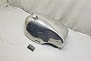 Norton Aluminum Motorcycle Gas Tank BEFORE Chrome-Like Metal Polishing and Buffing Services / Restoration Services - Aluminum Polishing