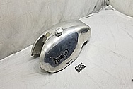 Norton Aluminum Motorcycle Gas Tank BEFORE Chrome-Like Metal Polishing and Buffing Services / Restoration Services - Aluminum Polishing