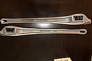 Aluminum Ridgid Wrench Pieces BEFORE Chrome-Like Metal Polishing and Buffing Services / Restoration Services - Aluminum Polishing - Wrench Polishing - Plus Custom Painting Services and Graphics