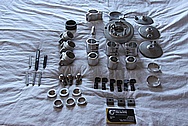 Aluminum Binocular Tripod Pieces BEFORE Chrome-Like Metal Polishing and Buffing Services / Restoration Services 