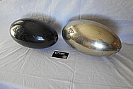 E&J Type 20 Aluminum Head Light Housing BEFORE Chrome-Like Metal Polishing and Buffing Services / Restoration Services 