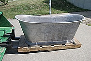 Large Aluminum Bath Tub BEFORE Chrome-Like Metal Polishing and Buffing Services