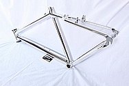 Titanium Bicycle Frame / Front Fork AFTER Chrome-Like Metal Polishing and Buffing Services and Restoration Services 
