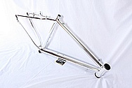 Titanium Bicycle Frame / Front Fork AFTER Chrome-Like Metal Polishing and Buffing Services and Restoration Services 