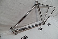 Titanium Lynskey R 340 Bicycle Frame AFTER Chrome-Like Metal Polishing and Buffing Services / Restoration Services