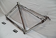 Titanium Lynskey R 340 Bicycle Frame AFTER Chrome-Like Metal Polishing and Buffing Services / Restoration Services