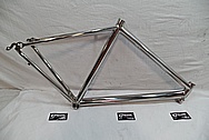 Titanium Lynskey R 340 Bicycle Frame AFTER Chrome-Like Metal Polishing and Buffing Services / Restoration Services