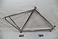 Titanium Seven Cycle Bicycle Frame AFTER Chrome-Like Metal Polishing and Buffing Services / Restoration Services 