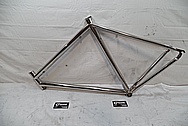 Titanium Seven Cycle Bicycle Frame AFTER Chrome-Like Metal Polishing and Buffing Services / Restoration Services 