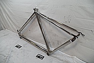 Titanium Seven Cycle Bicycle Frame AFTER Chrome-Like Metal Polishing and Buffing Services / Restoration Services 