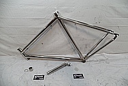 Titanium Seven Cycle Bicycle Frame AFTER Chrome-Like Metal Polishing and Buffing Services / Restoration Services 