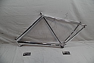 Aluminum Bicycycle Frame AFTER Chrome-Like Metal Polishing - Aluminum Polishing